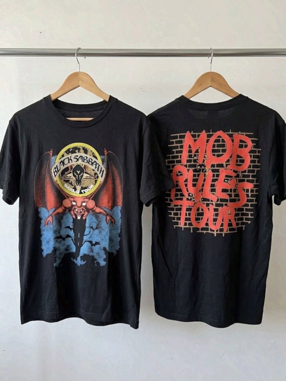 1981 Black Sabbath Mob Rules Tour T-Shirt Reprint